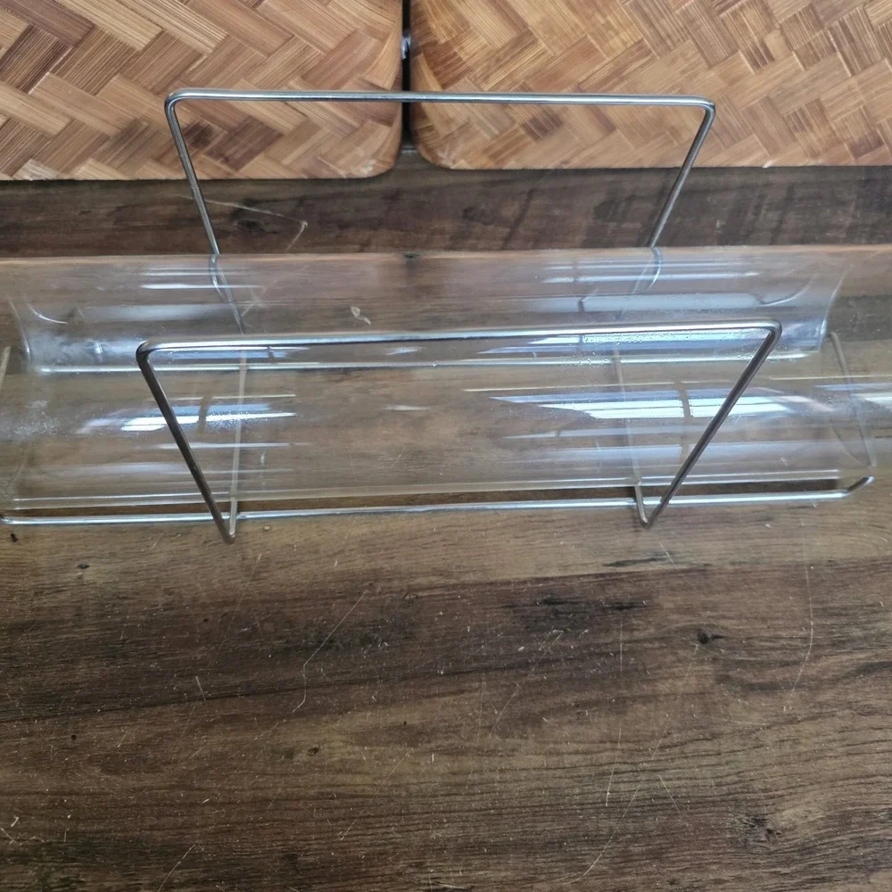 Pyrex Bake A Round Glass Bread Baking Tube & Metal Rack Corning 14